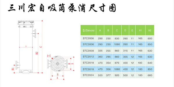 欧陆自吸筒泵尺寸图