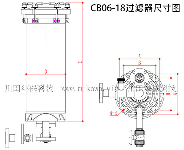 欧陆过滤器06-18尺寸图