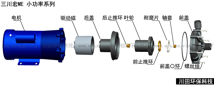 欧陆ME小型磁力泵分解图